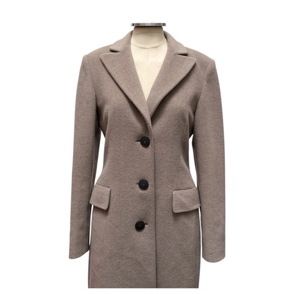 Cinzia Rocca Wool and Cashmere Single Breast Long Coat Size US 6 - Picture 5 of 15